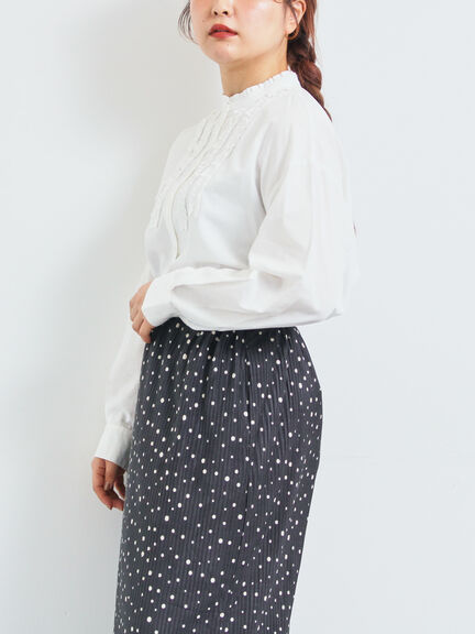 フリルブラウス(オフホワイト/チャコールグレー/ベージュ)|SM2(エスエムツー)通販