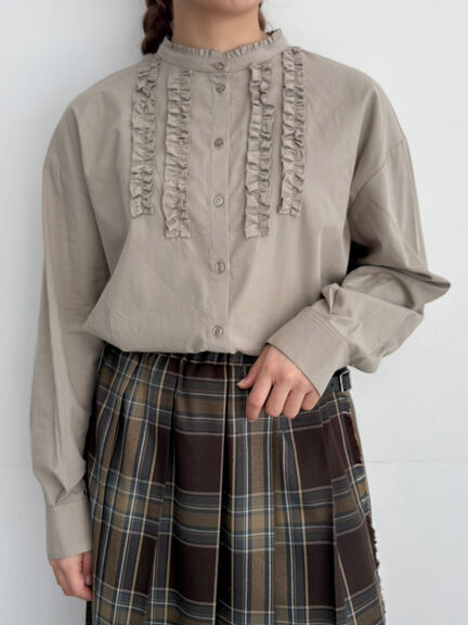 フリルブラウス(オフホワイト/チャコールグレー/ベージュ)|SM2(エスエムツー)通販