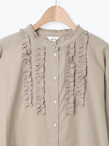 フリルブラウス(オフホワイト/チャコールグレー/ベージュ)|SM2(エスエムツー)通販