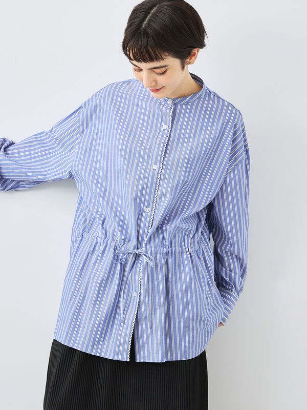 無地柄アソートドロストブラウス(ブルー)|SM2(エスエムツー)通販