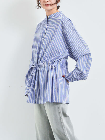 無地柄アソートドロストブラウス(オフホワイト/ブルー/キナリ)|SM2(エスエムツー)通販