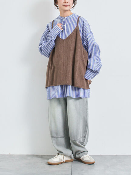 無地柄アソートドロストブラウス(オフホワイト/ブルー/キナリ)|SM2(エスエムツー)通販