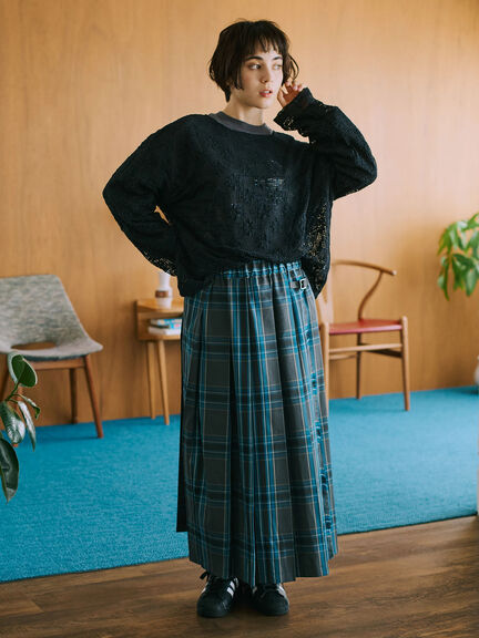 透かし柄ふくれジャカードプルオーバー(グレー/ブラック/キナリ)|SM2(エスエムツー)通販