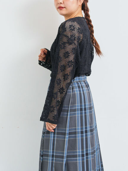 透かし柄ふくれジャカードプルオーバー(グレー/ブラック/キナリ)|SM2(エスエムツー)通販