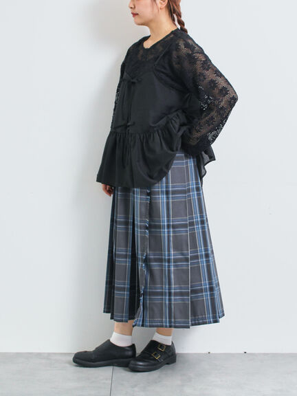 透かし柄ふくれジャカードプルオーバー(グレー/ブラック/キナリ)|SM2(エスエムツー)通販