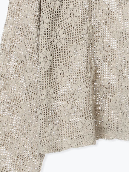 透かし柄ふくれジャカードプルオーバー(グレー/ブラック/キナリ)|SM2(エスエムツー)通販