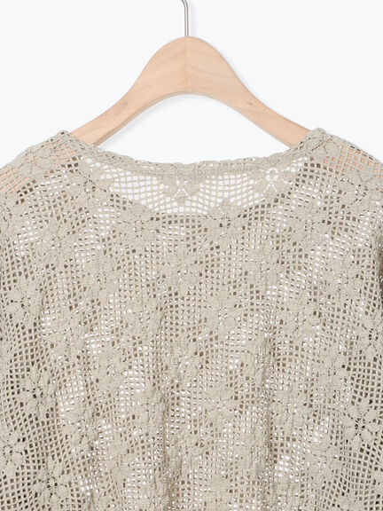 透かし柄ふくれジャカードプルオーバー(グレー/ブラック/キナリ)|SM2(エスエムツー)通販