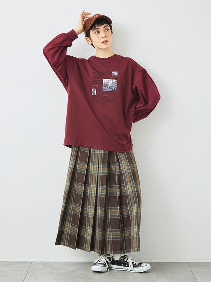 袖布帛インレイロゴプルオーバー(オフホワイト/チャコールグレー/ブラック/ボルドー/ブルー)|SM2(エスエムツー)通販