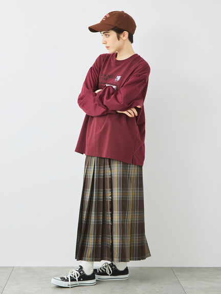 袖布帛インレイロゴプルオーバー(オフホワイト/チャコールグレー/ブラック/ボルドー/ブルー)|SM2(エスエムツー)通販