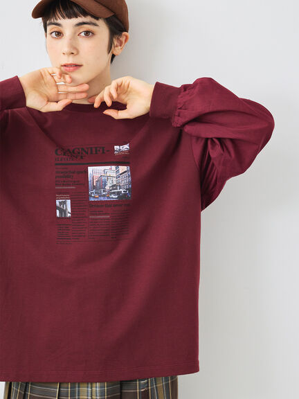 袖布帛インレイロゴプルオーバー(オフホワイト/チャコールグレー/ブラック/ボルドー/ブルー)|SM2(エスエムツー)通販