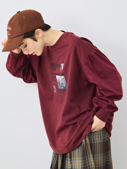 袖布帛インレイロゴプルオーバー(オフホワイト/チャコールグレー/ブラック/ボルドー/ブルー)|SM2(エスエムツー)通販