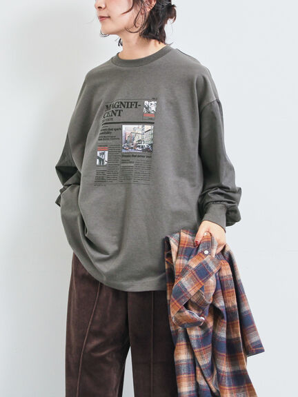 袖布帛インレイロゴプルオーバー(オフホワイト/チャコールグレー/ブラック/ボルドー/ブルー)|SM2(エスエムツー)通販