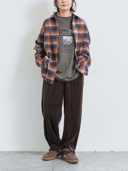 袖布帛インレイロゴプルオーバー(オフホワイト/チャコールグレー/ブラック/ボルドー/ブルー)|SM2(エスエムツー)通販