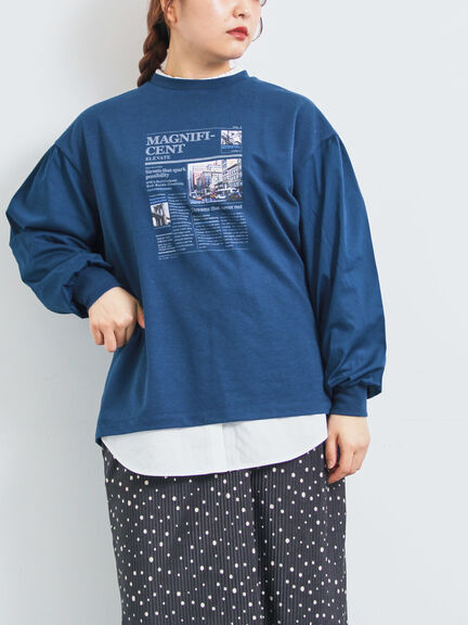 袖布帛インレイロゴプルオーバー(オフホワイト/チャコールグレー/ブラック/ボルドー/ブルー)|SM2(エスエムツー)通販