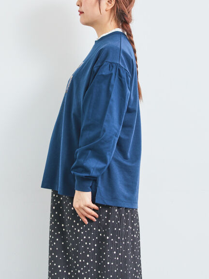 袖布帛インレイロゴプルオーバー(オフホワイト/チャコールグレー/ブラック/ボルドー/ブルー)|SM2(エスエムツー)通販