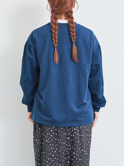 袖布帛インレイロゴプルオーバー(オフホワイト/チャコールグレー/ブラック/ボルドー/ブルー)|SM2(エスエムツー)通販