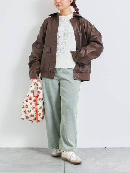 レース切替裏毛プルオーバー(グレー/チャコールグレー/ブラック/ブラウン/キナリ)|SM2(エスエムツー)通販