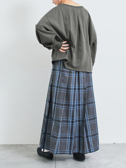 レース切替裏毛プルオーバー(グレー/チャコールグレー/ブラック/ブラウン/キナリ)|SM2(エスエムツー)通販