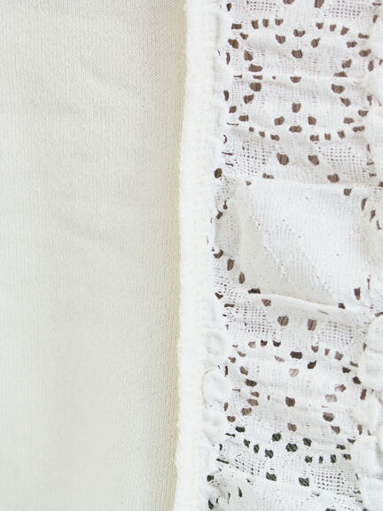 レース切替裏毛プルオーバー(グレー/チャコールグレー/ブラック/ブラウン/キナリ)|SM2(エスエムツー)通販