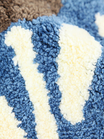 おうちとお花のラグマット(大)(ベージュ/ブルー)|Samansa Mos2 home's(サマンサモスモスホームズ)通販