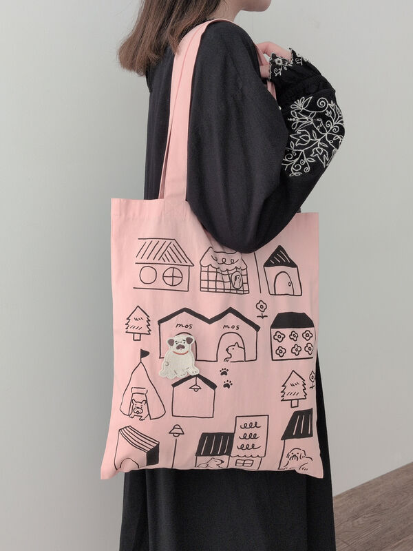 【yukino×SamansaMos2home’s】ブローチ付バッグ(ピンク/グリーン)|Samansa Mos2 home's(サマンサモスモスホームズ)通販