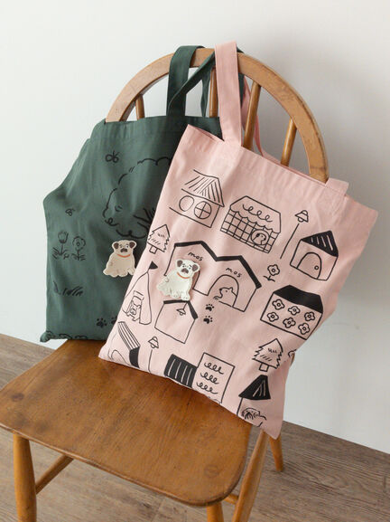 【yukino×SamansaMos2home’s】ブローチ付バッグ(ピンク/グリーン)|Samansa Mos2 home's(サマンサモスモスホームズ)通販