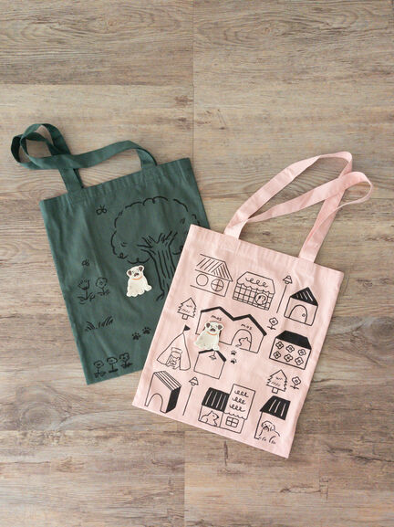 【yukino×SamansaMos2home’s】ブローチ付バッグ(ピンク/グリーン)|Samansa Mos2 home's(サマンサモスモスホームズ)通販