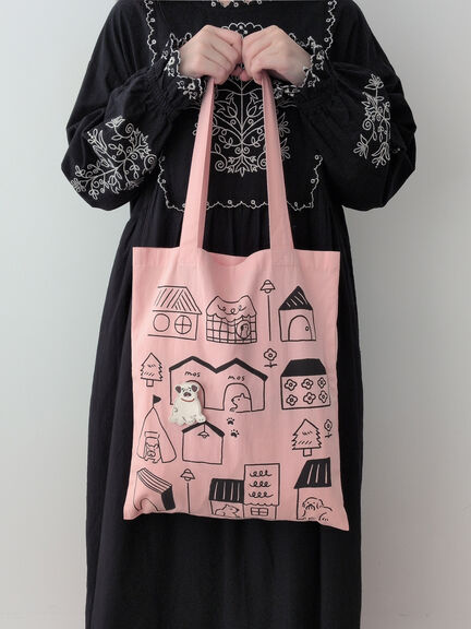 【yukino×SamansaMos2home’s】ブローチ付バッグ(ピンク/グリーン)|Samansa Mos2 home's(サマンサモスモスホームズ)通販