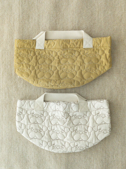 【yukino×SamansaMos2home’s】キルトバッグ(ベージュ/マスタード)|Samansa Mos2 home's(サマンサモスモスホームズ)通販