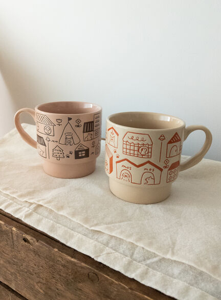 【yukino×SamansaMos2home’s】マグカップ(ピンク/ベージュ)|Samansa Mos2 home's(サマンサモスモスホームズ)通販