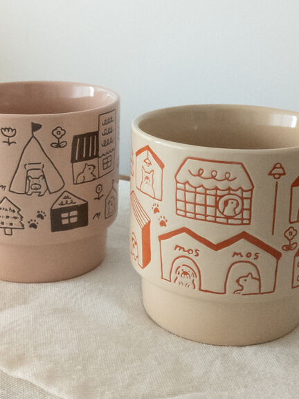 【yukino×SamansaMos2home’s】マグカップ(ピンク/ベージュ)|Samansa Mos2 home's(サマンサモスモスホームズ)通販