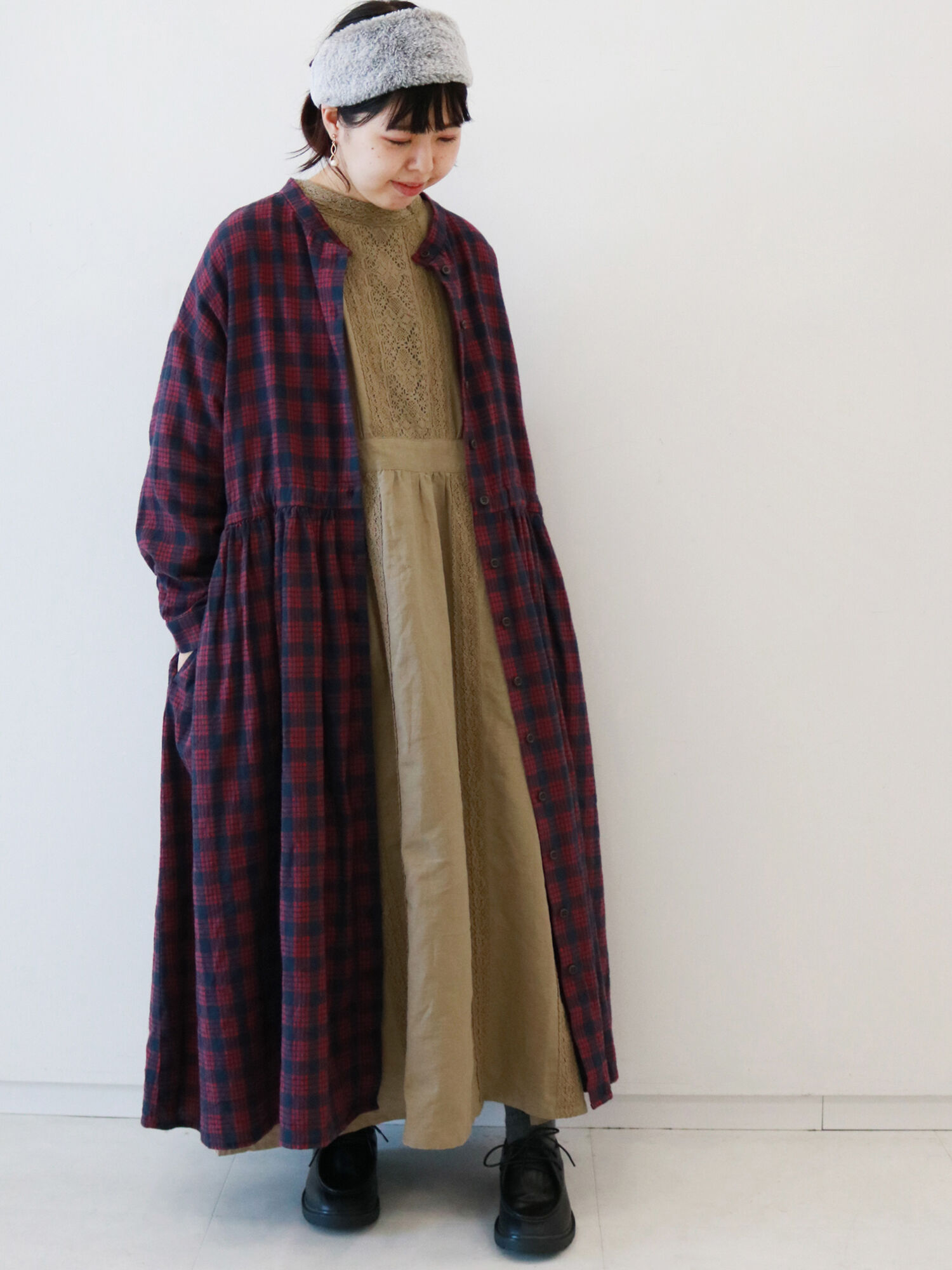 Web限定 レースワンピース チャコールグレー ベージュ キナリ ワンピース ワンピース Sm2 サマンサ モスモス 公式通販