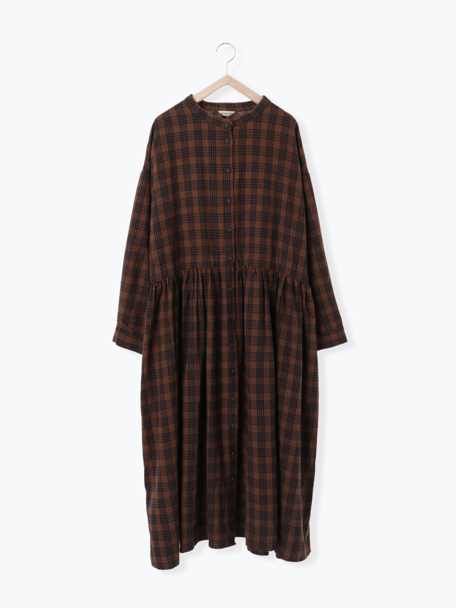 スタンドネックチェックワンピース レッド キャメル グリーン ワンピース Sm2 サマンサ モスモス 公式通販