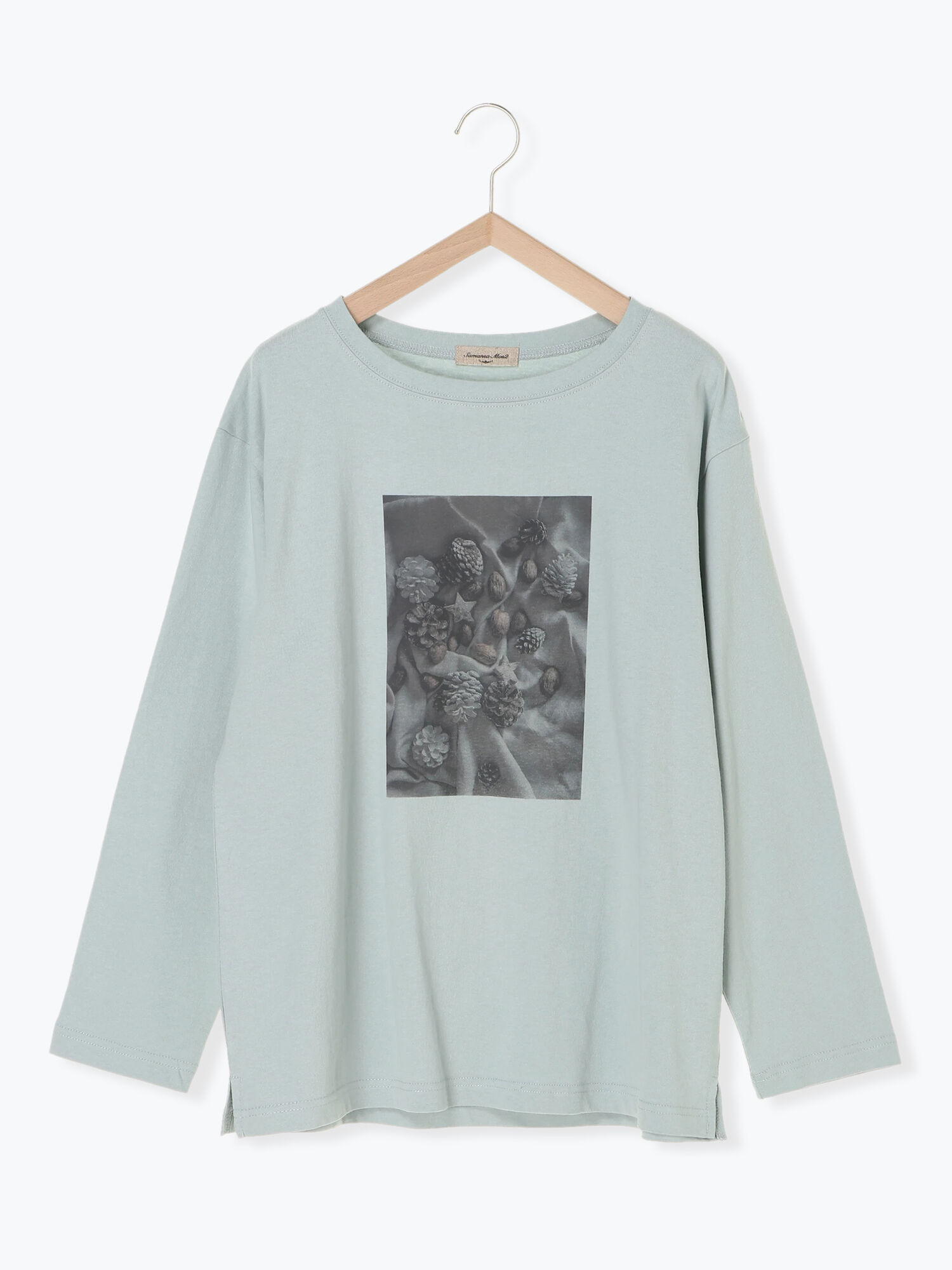 セール 転写プリントロングtシャツ オフホワイト グレー ベージュ ミント トップス Sm2 サマンサ モスモス 公式通販