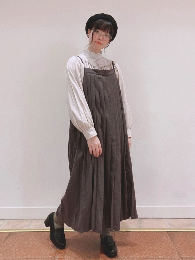 セール プリーツキャミワンピース チャコールグレー ベージュ パープル ワンピース Sm2 サマンサ モスモス 公式通販