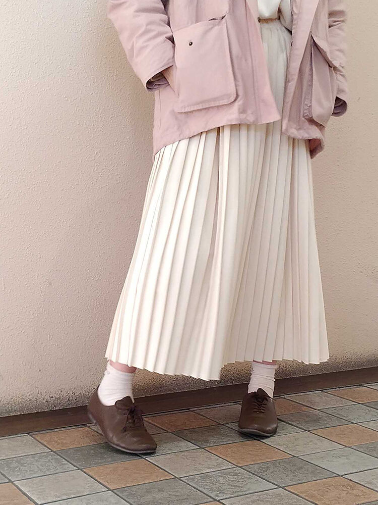 セール ランダムプリーツスカート チャコールグレー モカ ブルー キナリ ボトムス Sm2 サマンサ モスモス 公式通販