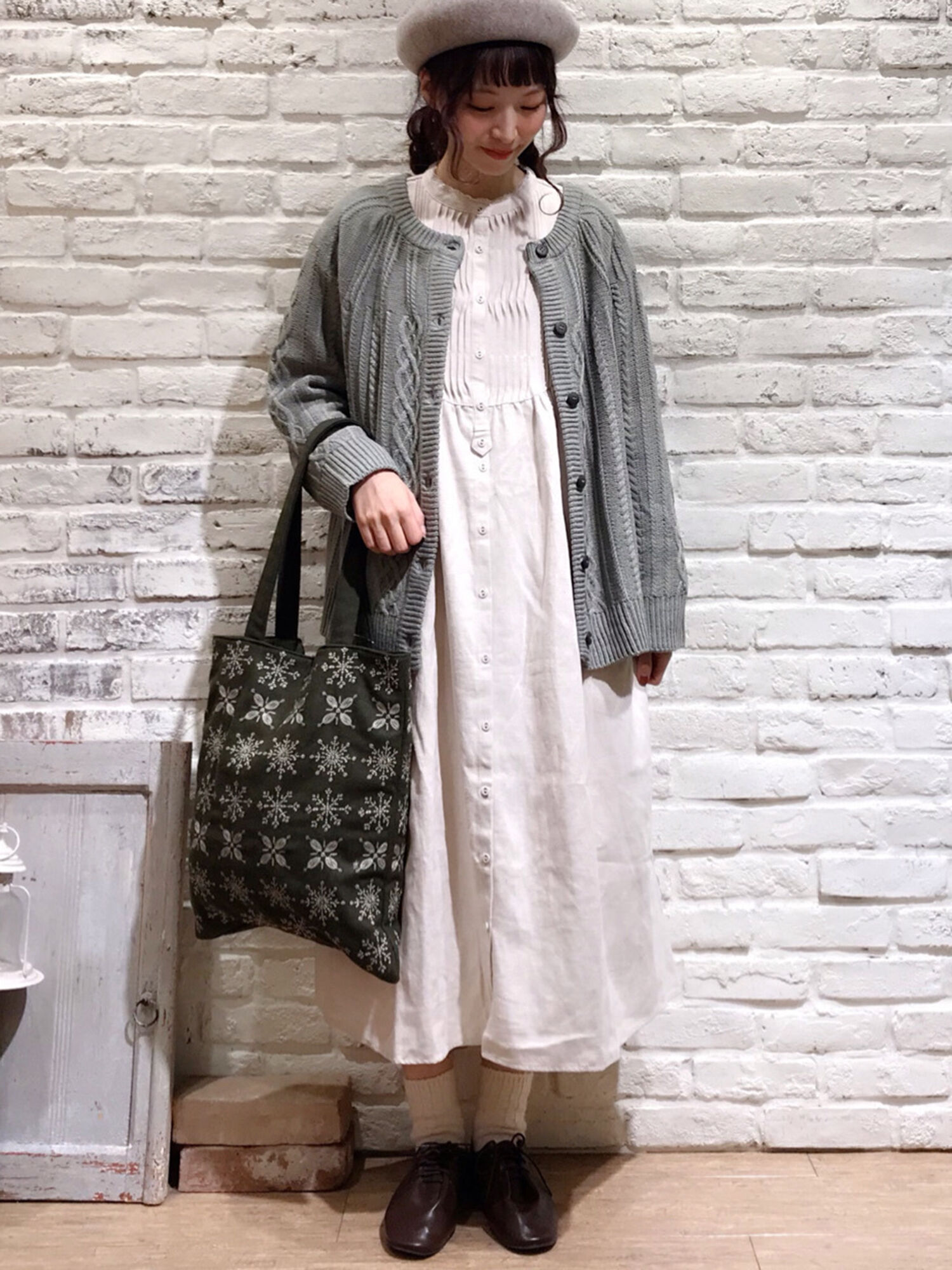 セール 求心柄編みカーディガン オフホワイト グレー ベージュ トップス Sm2 サマンサ モスモス 公式通販