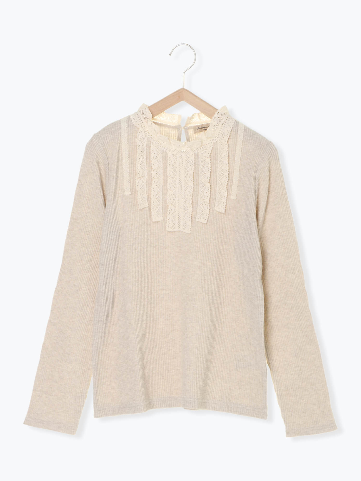 セール パターンメッシュスタンドレースカットソー オフホワイト ベージュ モカ トップス Sm2 サマンサ モスモス 公式通販