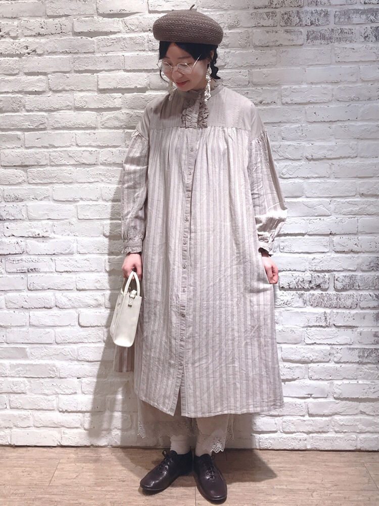 セール バイカラーフリルワンピース ベージュ ブルー ネイビー ワンピース Sm2 サマンサ モスモス 公式通販