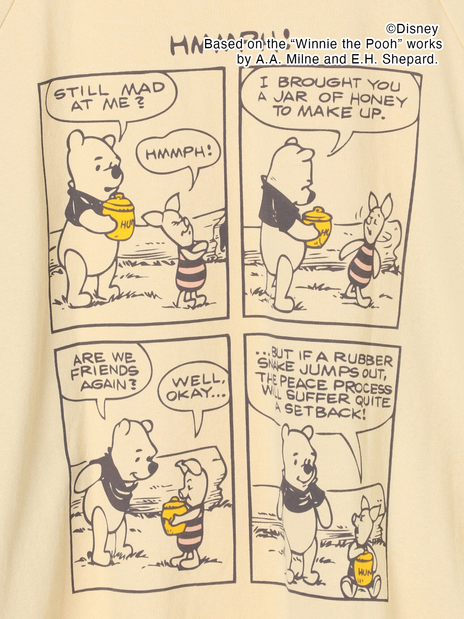 セール Disney くまのプーさん バックプリントロンt チャコールグレー モカ イエロー キナリ トップス Sm2 サマンサ モスモス 公式通販