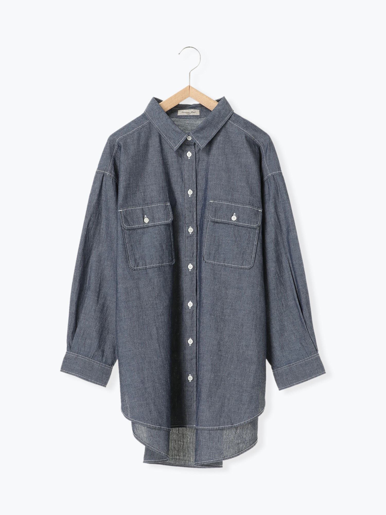 セール ライトオンスデニムゆるシャツ ブルー ネイビー トップス Sm2 サマンサ モスモス 公式通販