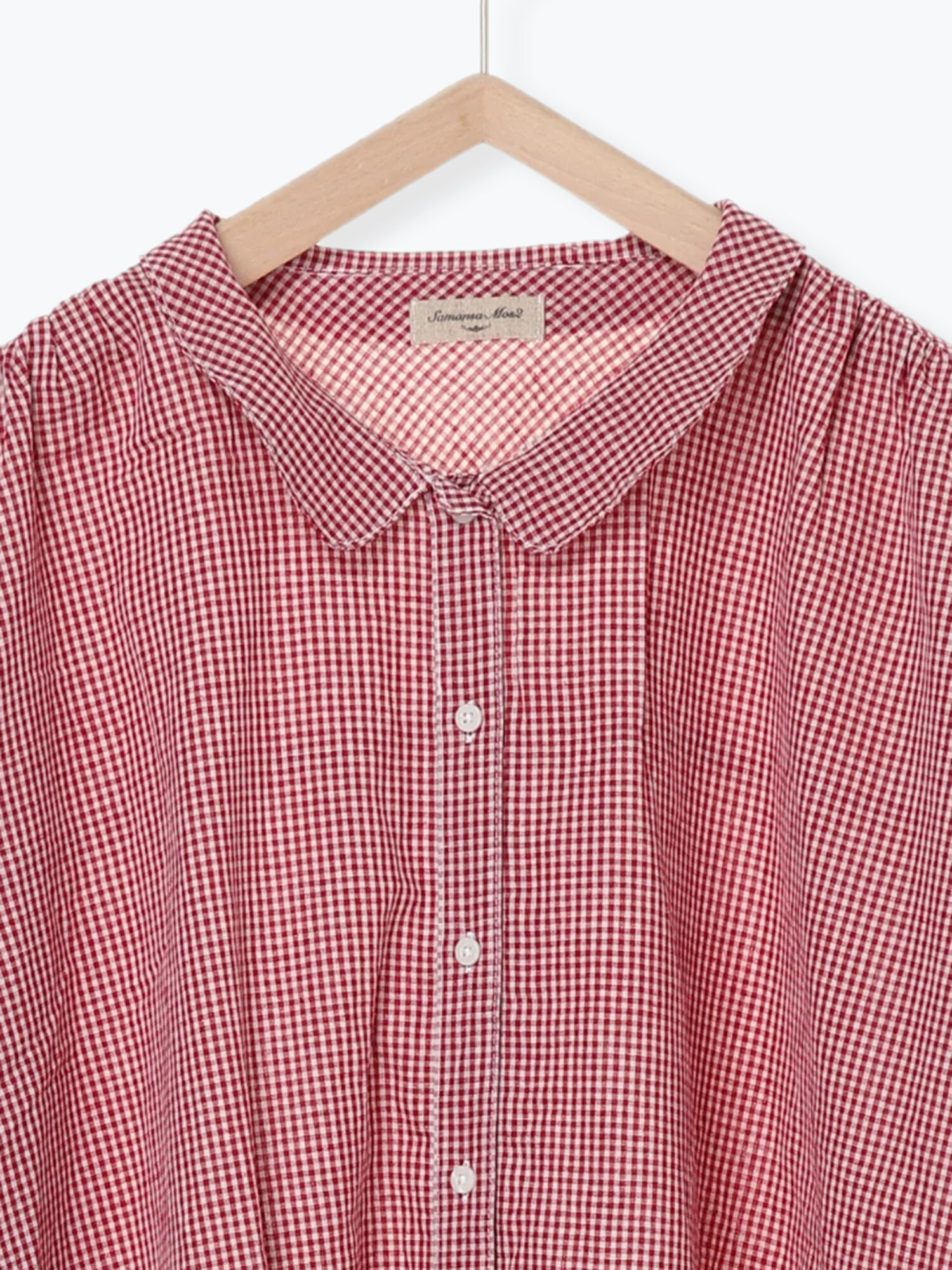 セール ギンガムチェックシャツワンピ ブラック レッド ネイビー ワンピース Sm2 サマンサ モスモス 公式通販