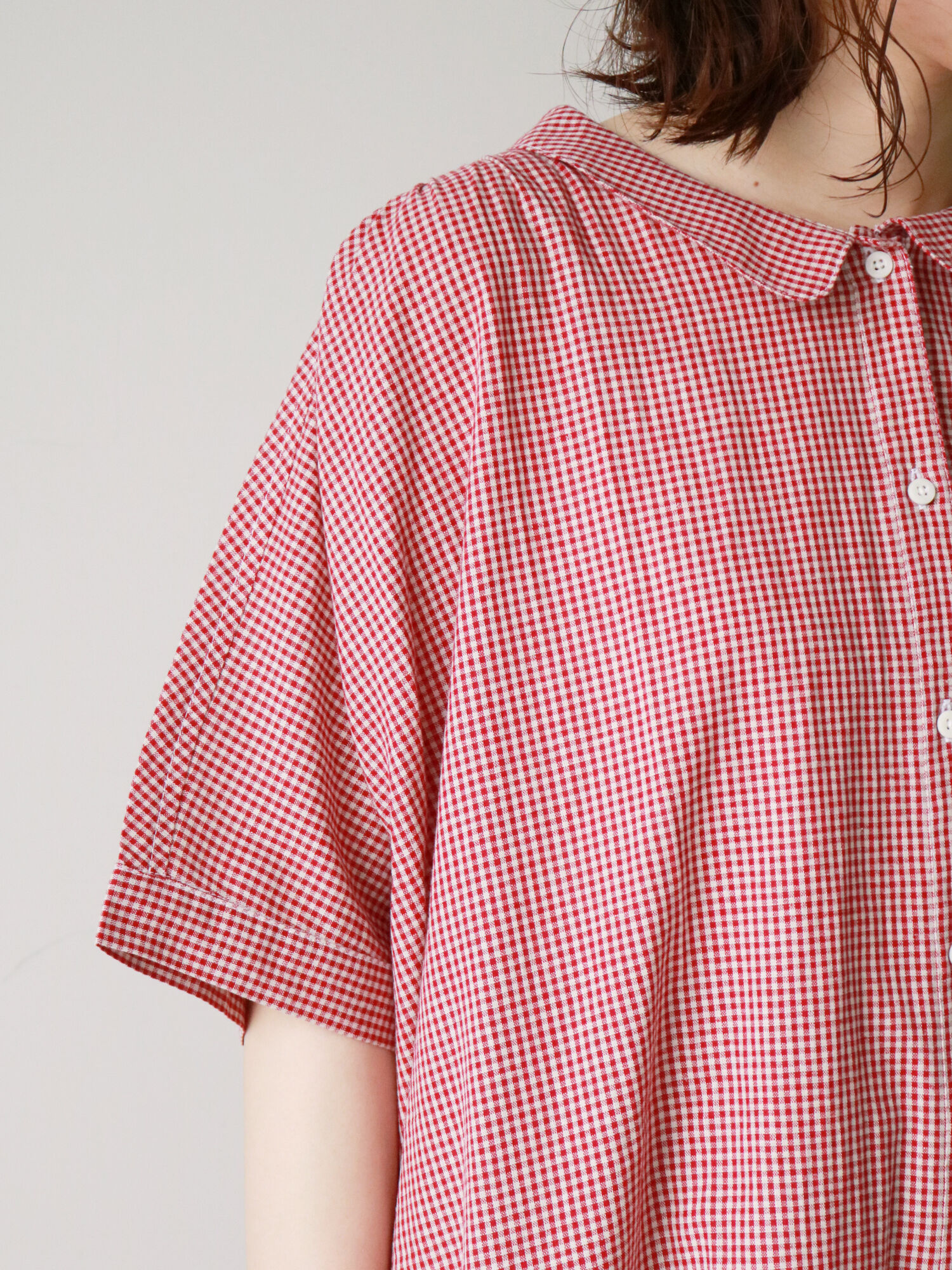 セール ギンガムチェックシャツワンピ ブラック レッド ネイビー ワンピース Sm2 サマンサ モスモス 公式通販