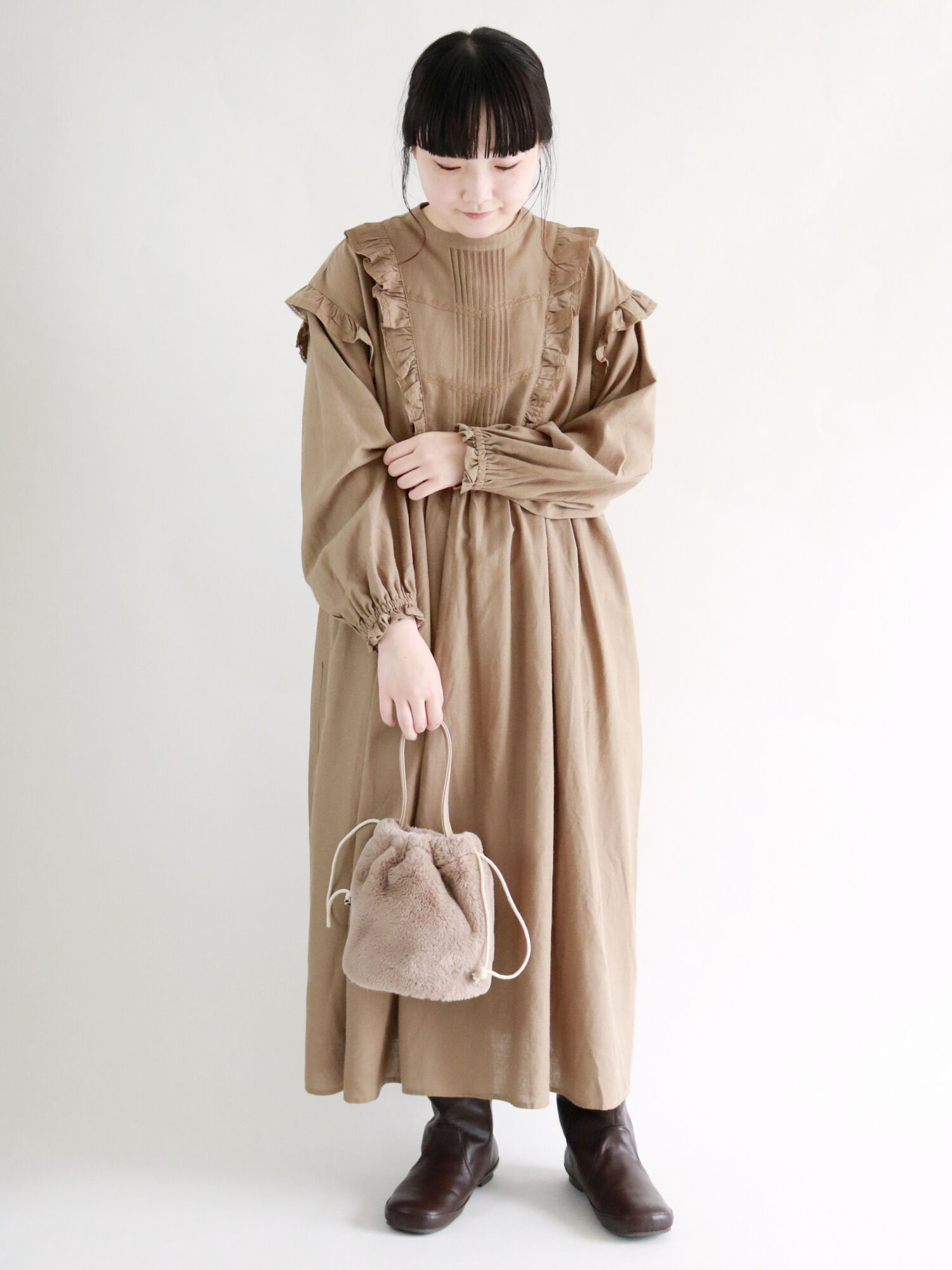 柄アソートフリルワンピース グレー カーキ ブルー ワンピース Sm2 サマンサ モスモス 公式通販