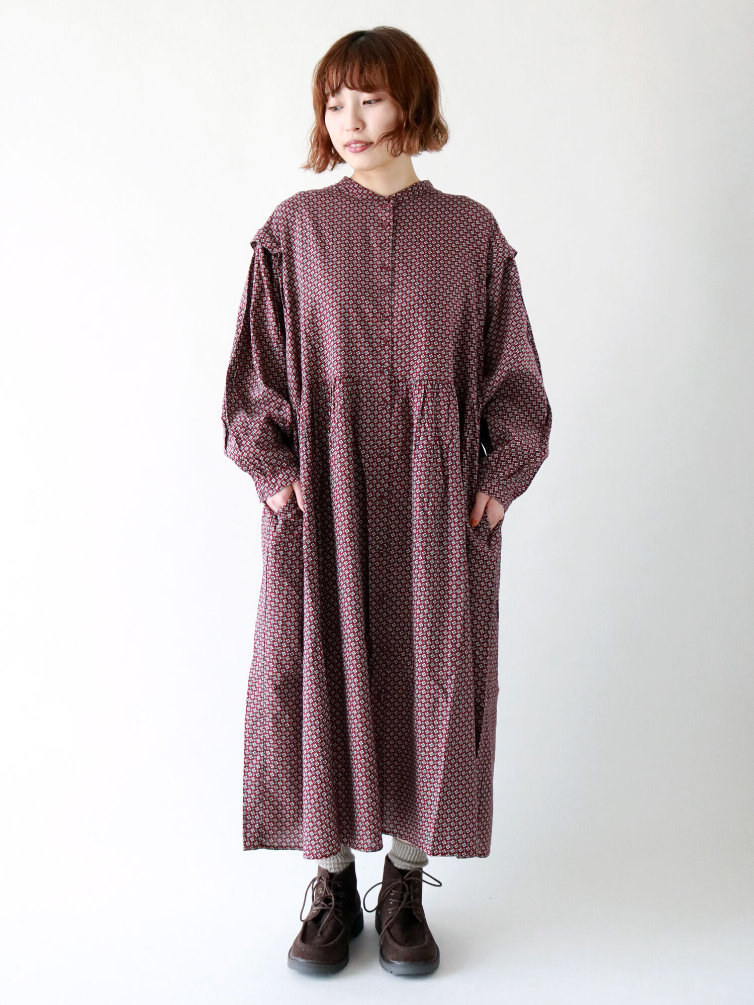 レトロプリントワンピース ブラック ボルドー グリーン ワンピース Sm2 サマンサ モスモス 公式通販