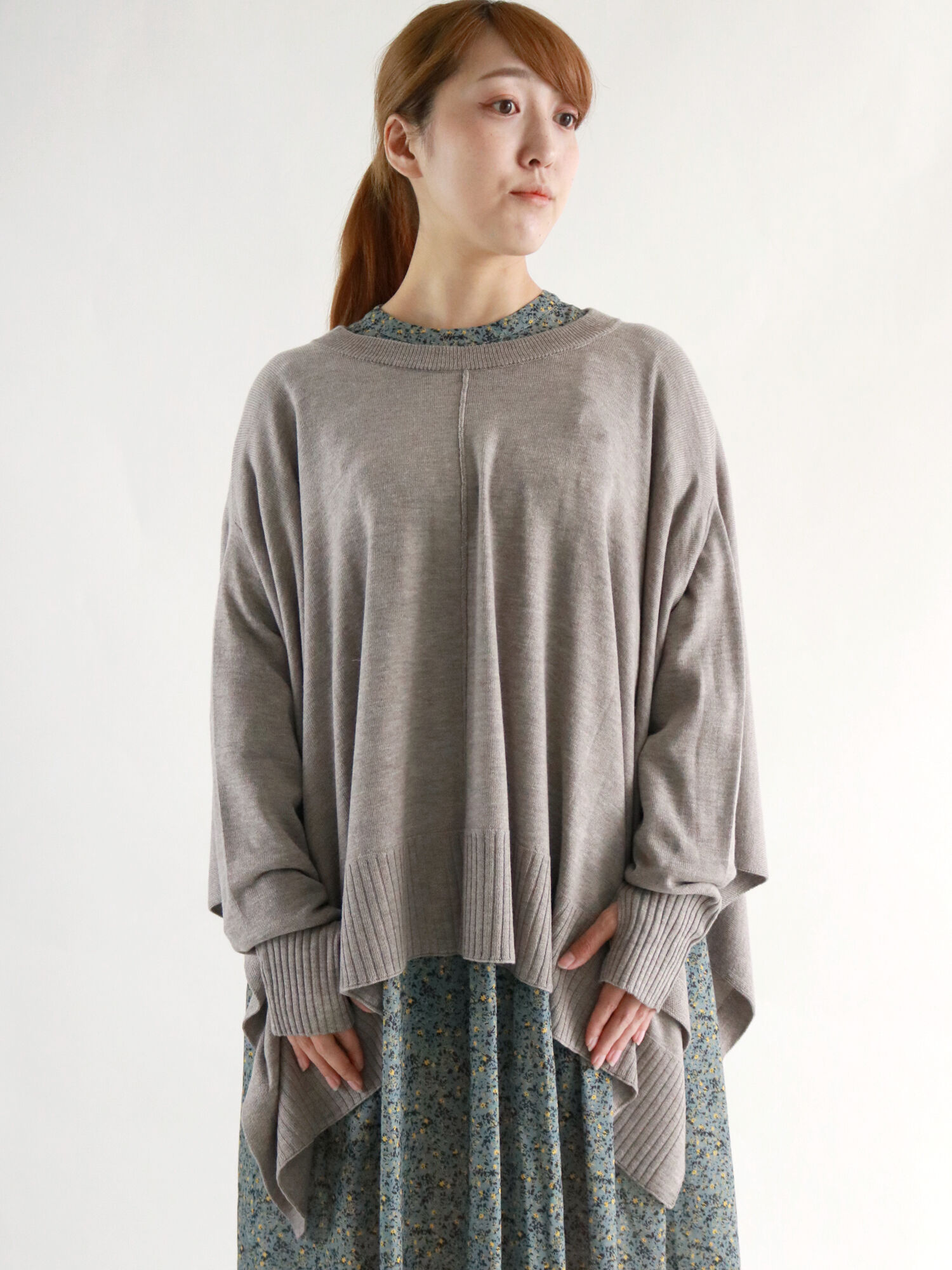 セール 3wayウール混ポンチョニット グレー ブラック ピンク キャメル トップス Sm2 サマンサ モスモス 公式通販