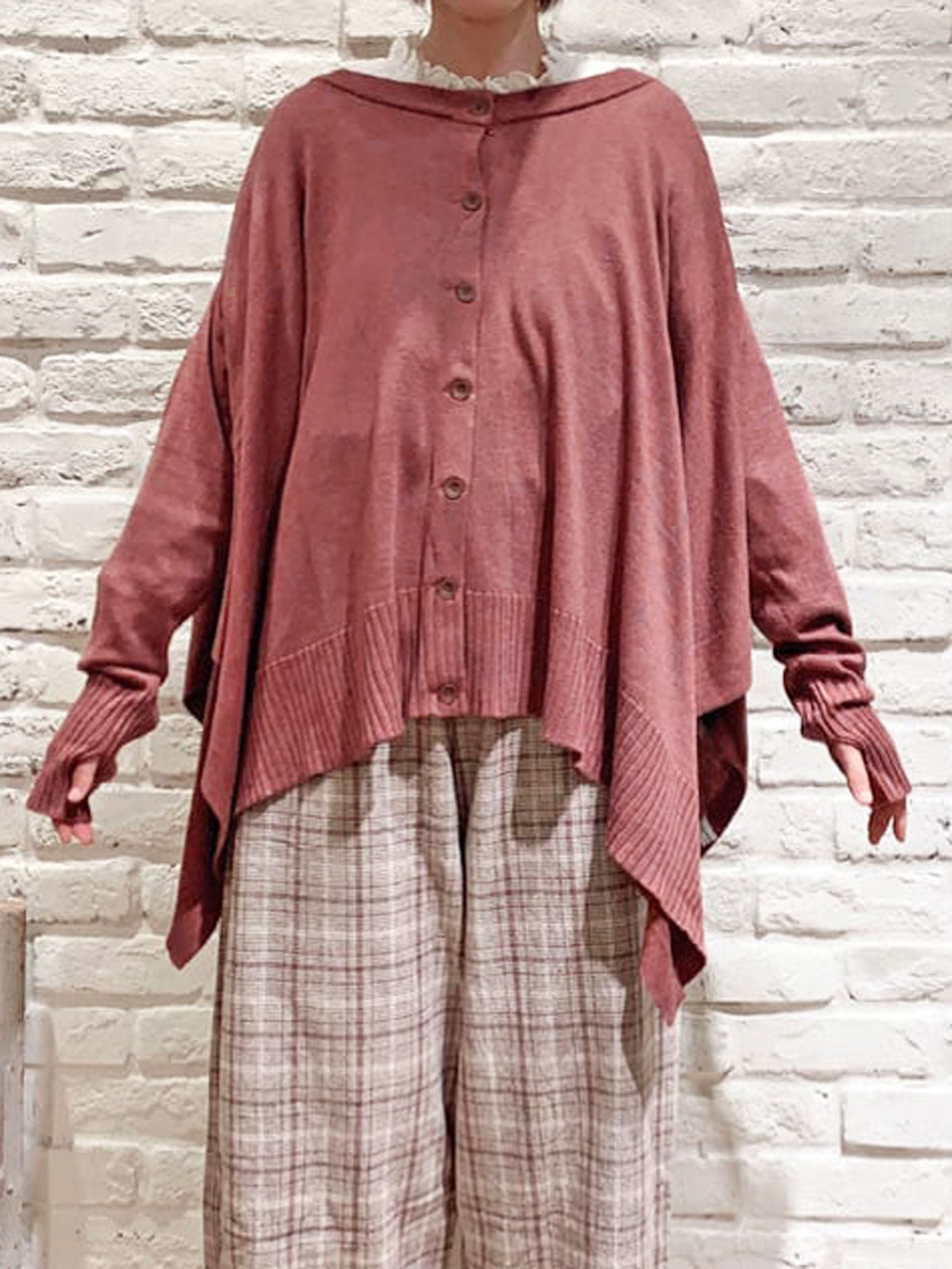 セール 3wayウール混ポンチョニット グレー ブラック ピンク キャメル トップス Sm2 サマンサ モスモス 公式通販