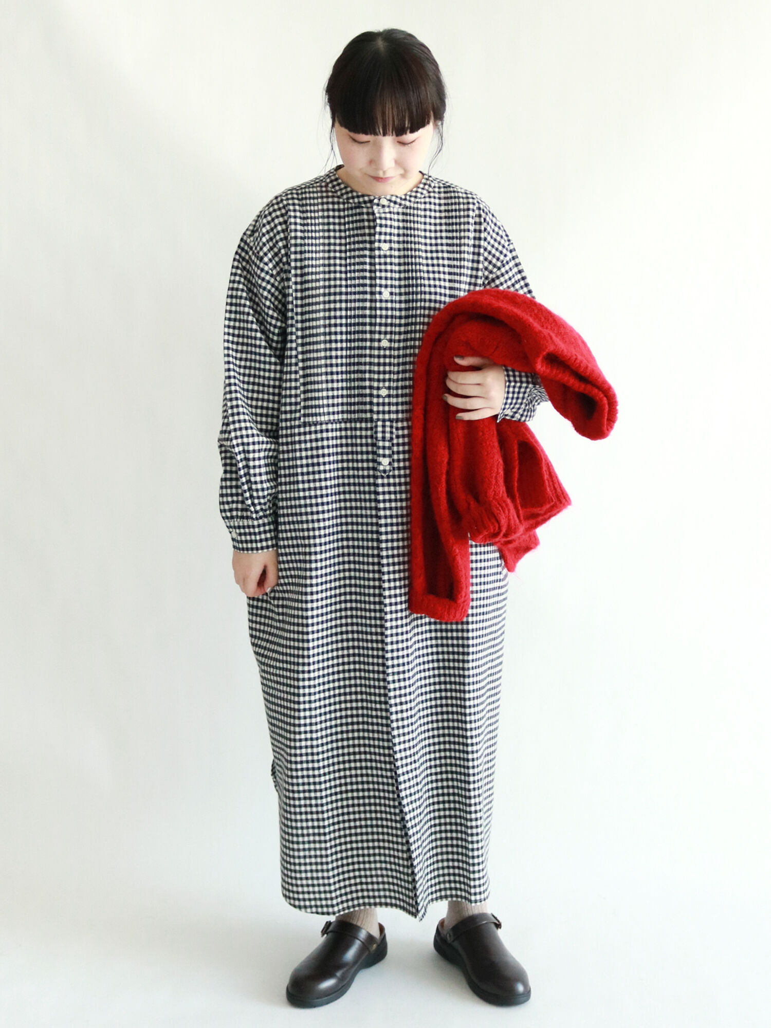 セール バンドカラーシャツワンピース オフホワイト グレー ブラック ベージュ オレンジ パープル ワンピース Sm2 サマンサ モスモス 公式通販