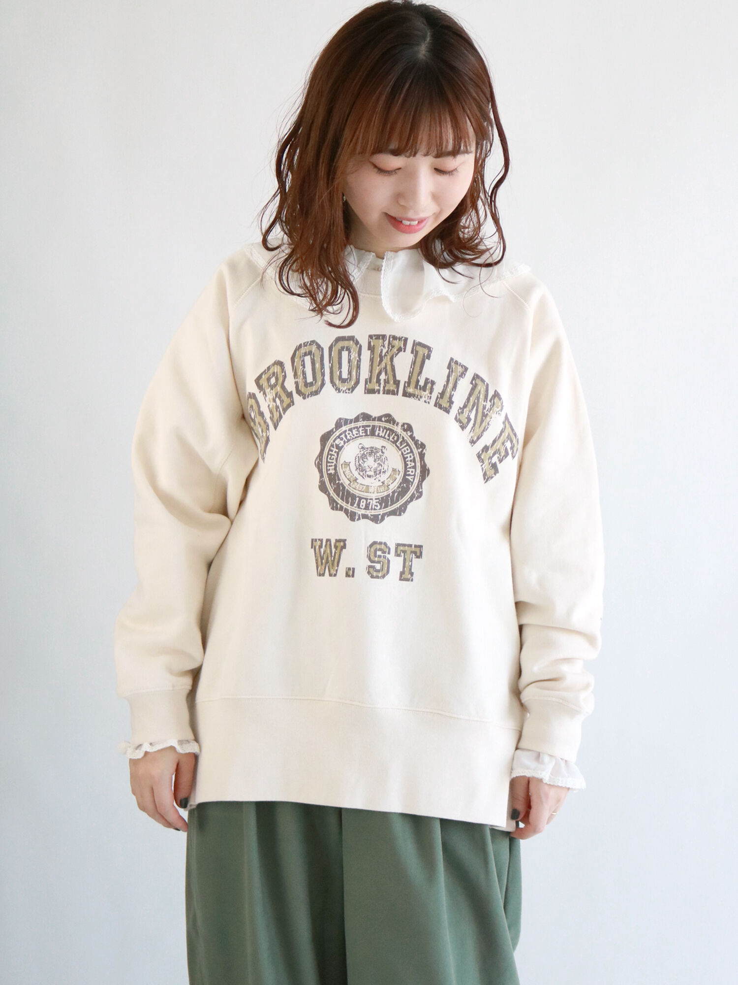 セール 裏起毛プリントアソートスウェットトレーナー グレー レッド グリーン ネイビー パープル キナリ トップス Sm2 サマンサ モスモス 公式通販