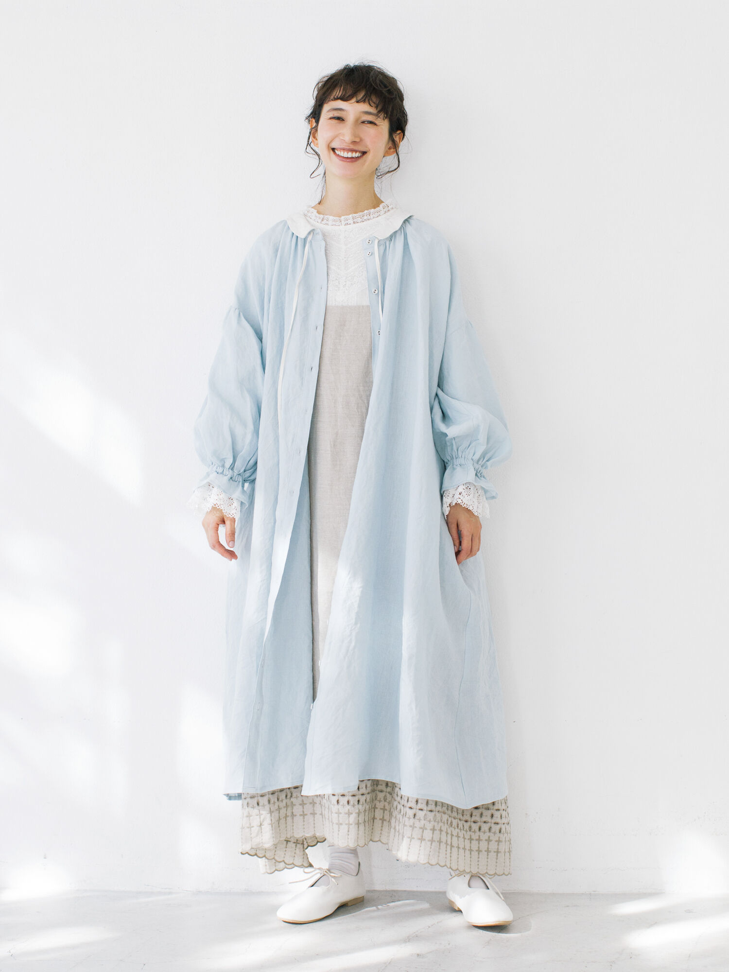話題の人気 今季 kazumi×SamansaMos2 リネン2wayワンピース ベージュ 